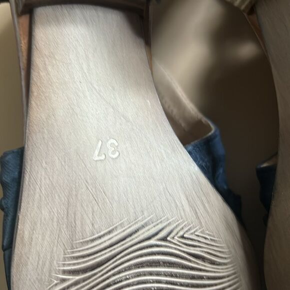 Miz Mooz Leather Heeled Sandals Corra in  River Size 37 / Néw - Picture 8 of 8